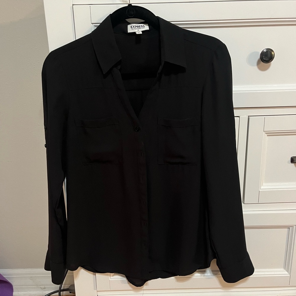 Express. Black long sleeve shirt